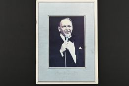 FRANK SINATRA (1915-1998) Original signature