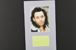 BOB GELDOF Original signature