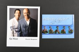 GO WEST & EDWIN STARR (1942-2003) Original signatures