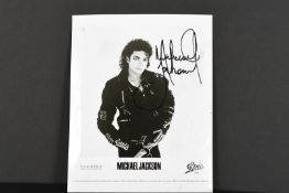 MICHAEL JACKSON Undedicated Signed Photograph