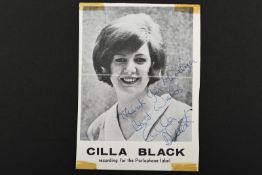 CILLA BLACK (1943-2015) Original signature