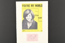 CILLA BLACK Original signature