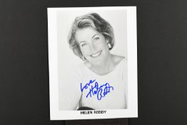 HELEN REDDY (1941-2020) Original signature