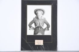 BETTY HUTTON Original signature
