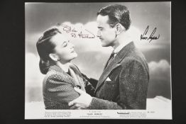 OLIVIA de HAVILLAND & LEW AYRES Original signature