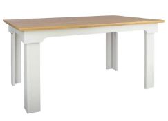 (P6) 1x Diva Dining Table – Ivory. SKU: 575823. RRP £190. (L)150 x (W)90 x (H)75cm