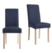 (P10) Marcy Dining Chair - Set of 2 – Midnight. SKU: 575833. RRP £125.00. (W)44.5 x (D)54.5 x (H)96