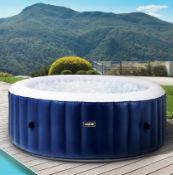 (P4) 1x Atlantic 6 Seater Blue Spa. SKU: 598609. RRP £520.00. 204cm x 70cm.