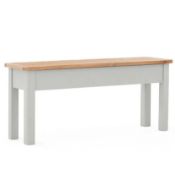 (P13) 1x Norbury Storage Dining Bench – Grey. SKU: 599531. RRP £115.00. (H)460 x (W)1080 x (D)300mm