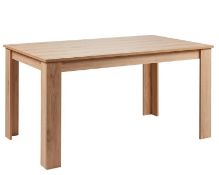 (P5) 1x Marcy Dining Table – Oak. SKU: 575825. RRP £150.00. (L)150 x (W)90 x (H)76.5cm.