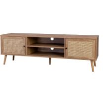 (P7) 1x Kubu Rattan Wide TV Stand. SKU: 590967. RRP £145.00. (H)49 x (W)150 x (D)39cm.