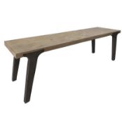 (P5) 1x Country Living Rene Reclaimed Pine Dining Bench. SKU: 598596. RRP £295.00. (H)45 x (W)140 x
