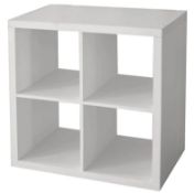 (P17) 1x Clever Cube 2x2 Storage Unit – White. SKU: 374337. RRP £35.00. (H)76 x (W)76 x (D)39cm