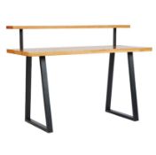 (P7) 1x Phoenix Home Office Desk. SKU: 585422. RRP £250.00. (H)100/75 x (W)135 x (D)60cm.