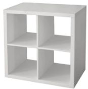 (P17) 1x Clever Cube 2x2 Storage Unit – White. SKU: 374337. RRP £35.00. (H)76 x (W)76 x (D)39cm
