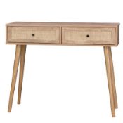 (P7) 1x Kubu Rattan Console Desk. SKU: 597858. RRP £95.00. (H)81 x (W)100 x (D)35cm.