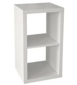 (P17) 1x Clever Cube 2x1 Storage Unit – White. SKU: 374334. RRP £25.00. (W)41 x (D)39 x (H)76cm