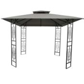 (P7) 1x Gazebo (with Ornate Panels). SKU: 585230. RRP £200.00. H260 x W300 x D300cm.