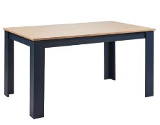 (P9) 1x Marcy Dining Table – Midnight. SKU: 575829. RRP £150.00. (L)150 x (W)90 x (H)76.5cm.