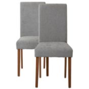 (P12) 2x Diva Dining Chair Grey.