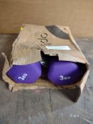 Opti Neoprene Dumbbell Set - 2 x 3kg. RRP £16.00 - GRADE U