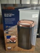 Tower 58L Sensor Bin - Rose Gold & Black. RRP £75.00 - GRADE U
