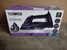 Tower T22008 CeraGlide Cordless Steam Iron. RRP £26.99 - GRADE U