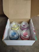 Natural soy wax scented candles x 4. RRP £14.99 - GRADE U
