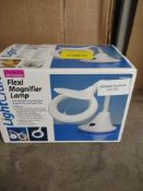 Lightcraft LED Compact Flexi Magnifier Lamp. RRP £22.99 - GRADE U
