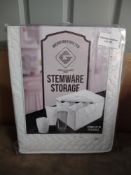 Microfibre quilt stem storage box. RRP £19.99 - GRADE U
