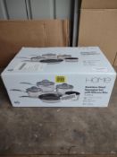 Argos Home 5 Piece Stainless Steel Pan Set. RRP £60.00 - GRADE U