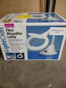 Lightcraft LED Compact Flexi Magnifier Lamp. RRP £22.99 - GRADE U