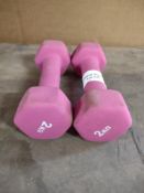 Opti Neoprene Dumbbell Set - 2 x 2kg. RRP £12.00 - GRADE U