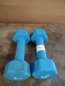 Opti Neoprene Dumbbell Set - 2 x 5kg. RRP £26.00 - GRADE U