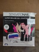 SensatioNail Super Deluxe Nail Polish Starter Kit. RRP £150.00 - GRADE U