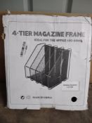Mesh Four Magazine Rack. RRP £19.99 - GRADE U