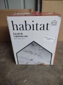 Habitat Industrial Set of 2 Hi Ball Glasses and Carafe Set. RRP £11.99 - GRADE U