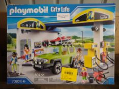 Playmobil 70201 City Life Petrol Station Toy. RRP £40.00 - GRADE U