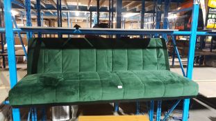 (5N) RRP £250. Sindy Sofa Bed – Deco Luxe Emerald. SKU: 585821. (Please Note There Are No Legs In L