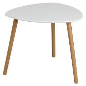 (4I) Living Elements Teardrop Coffee Table White /Oak.