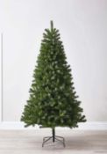 (P20) RRP £80. 7ft Evergreen Fir Artificial Christmas Tree. SKU: 568885. (H)210 x (W)111 x (D)111cm