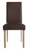 (P16) RRP £125.00. 2x Marcy Dining Chairs Chocolate. SKU: 575835. (W)44.5 x (D)54.5 x (H)96cm.