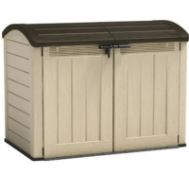 (P3) RRP £365. Keter Store it Out Ultra Outdoor Garden Storage Shed - Beige & Brown – 2000L. A Conv