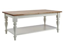(5L) RRP £225. Laura Coffee Table. SKU: 585424. (H)45 x (W)110 x (D)60cm. Oak Top. Laura is a time