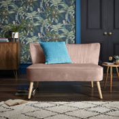 (R3) RRP £135. The Cocktail Sofa – Blush. SKU: 525343. (H)71 x (W)110 x (D)68cm.