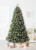 (P13) RRP £100. 7ft Derry Spruce Pre-lit Premium Christmas Tree. SKU: 603123. Let's Get Christmas R