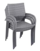 (5K) RRP £270. 6x Bambrick Stacking Chair. With rattan effect, this is a great value chair to creat