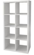 (P5) RRP £60. Clever Cube 4x2 Storage Unit – White. SKU: 374340. (H)146 x (W)76 x (D)39cm