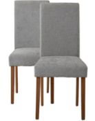 (5K) RRP £320. 4x Diva Dining Chair Grey. (3x Fixings In Lot)