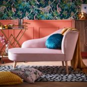 (5N) RRP £150. Chaise Longue Dark Blush. SKU: 563942